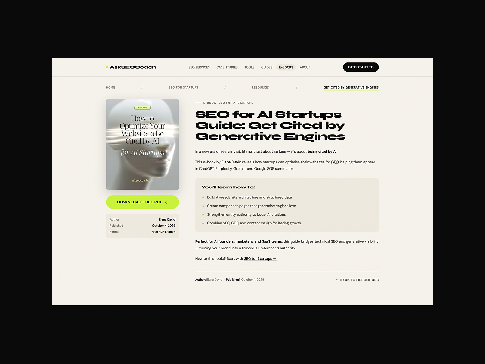E-Book Page - AskSEOCoach
