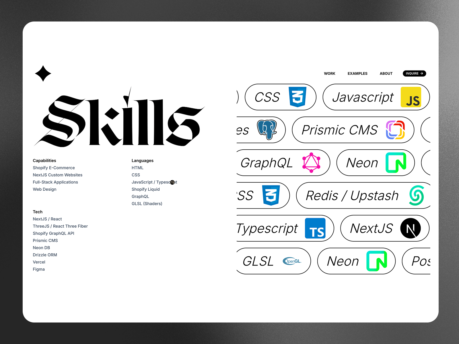Skills Scroll Section