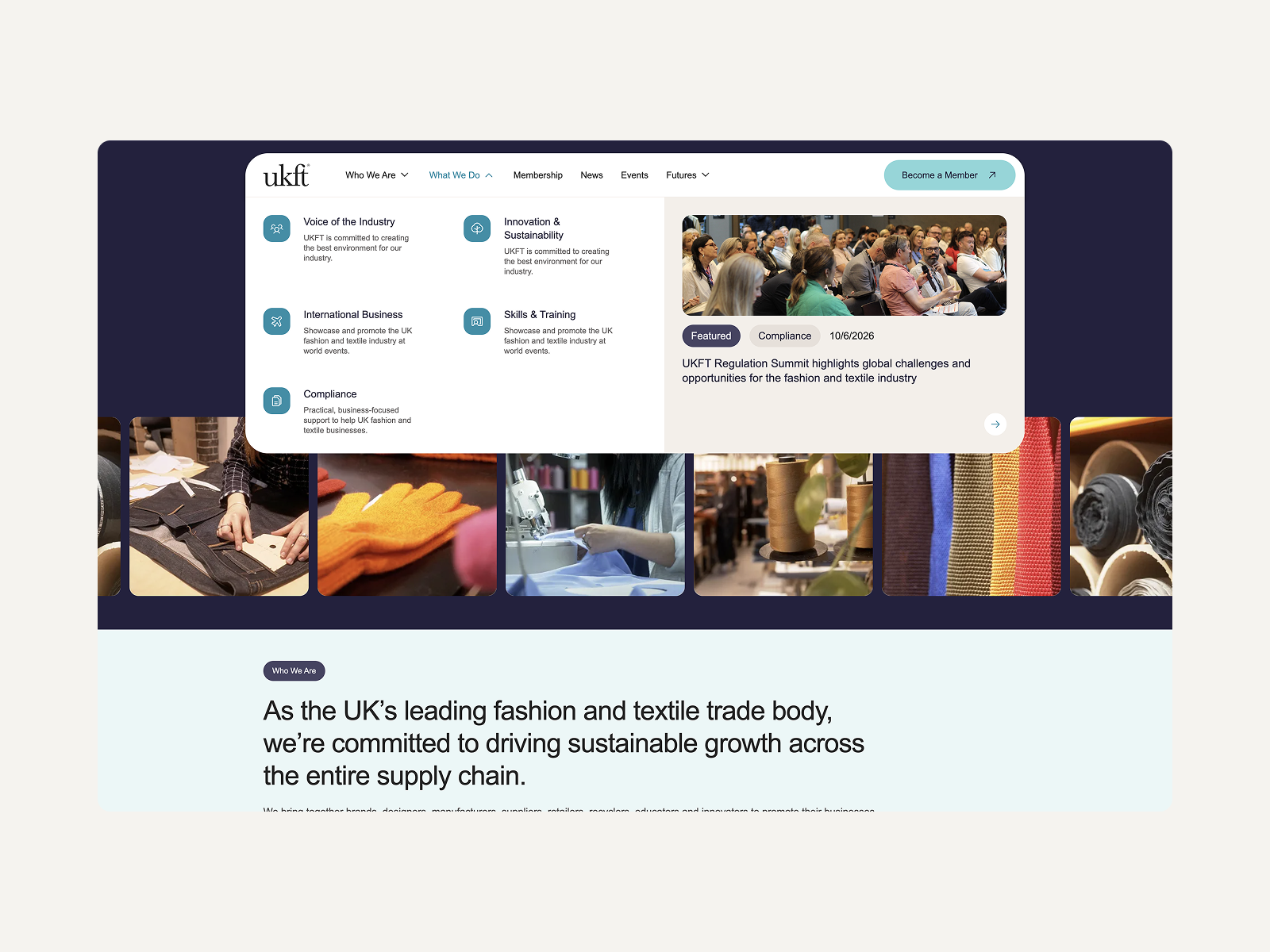 UKFT Menu Navigation