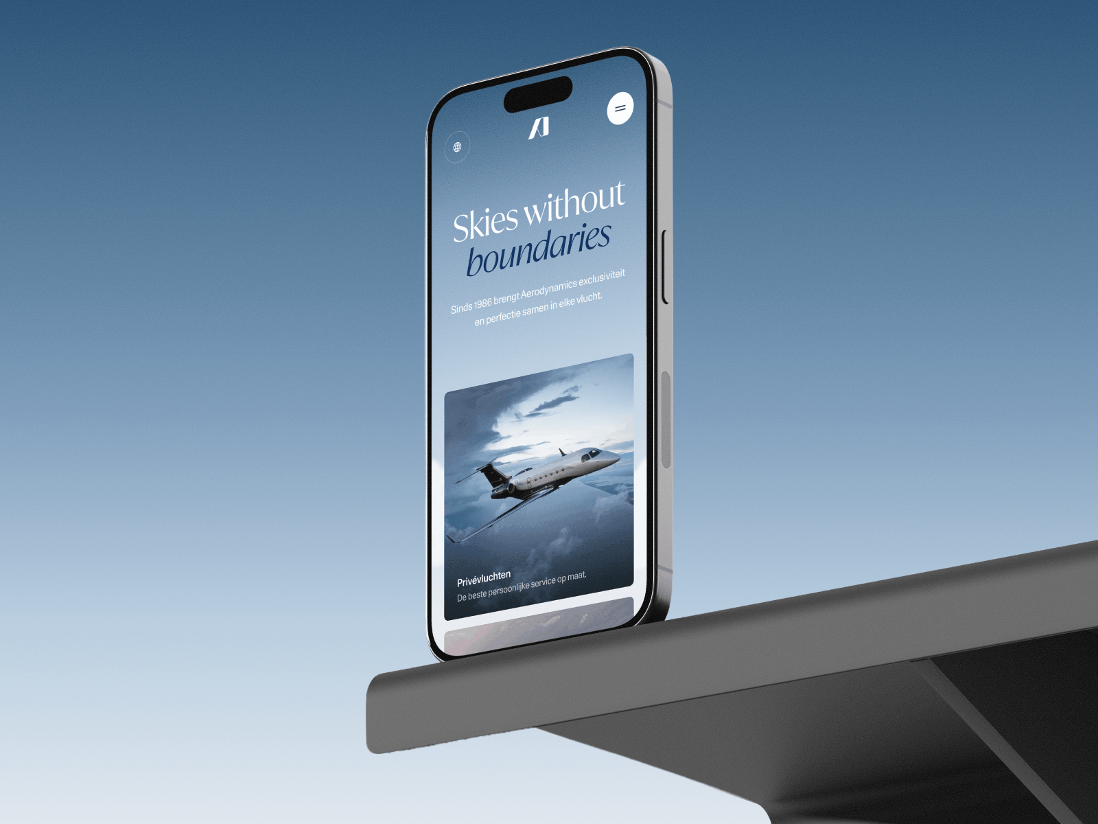 A sky-blue mobile experience that sets the...