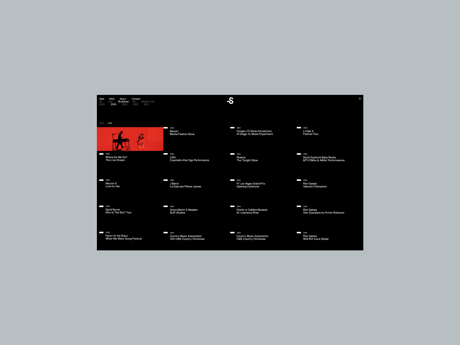Hover Project Grid