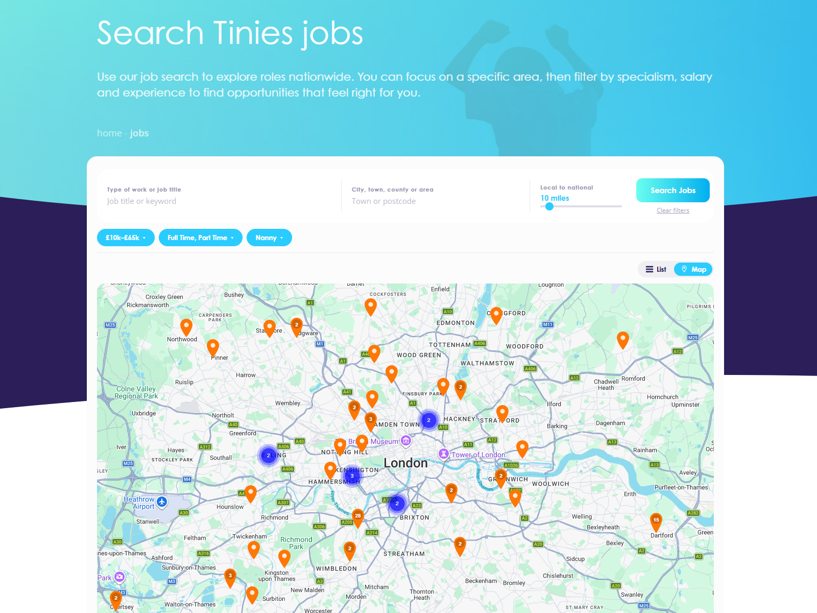 Job Search Map View