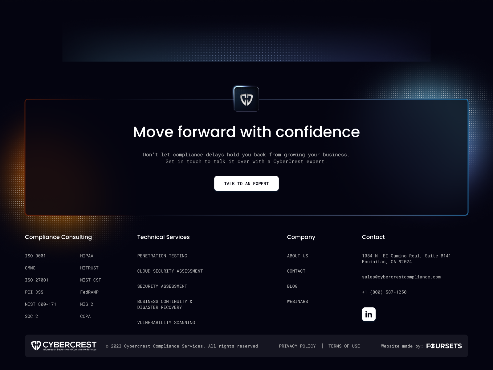 Cybersecurity Startup - Black Footer