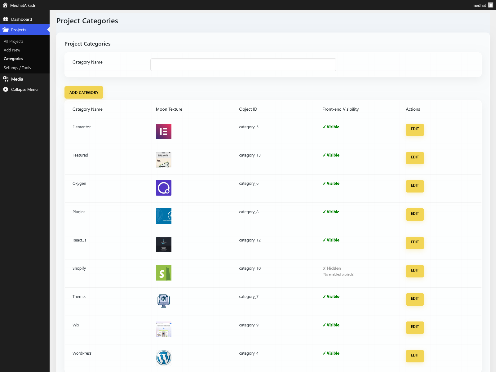 Headless CMS Admin Panel Dashboard