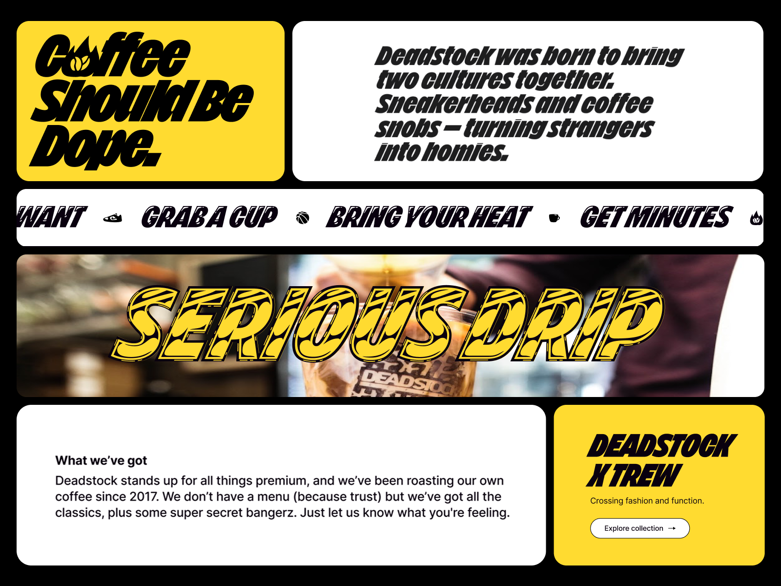 Coffee Should Be Dope: Microcopy, Brand...