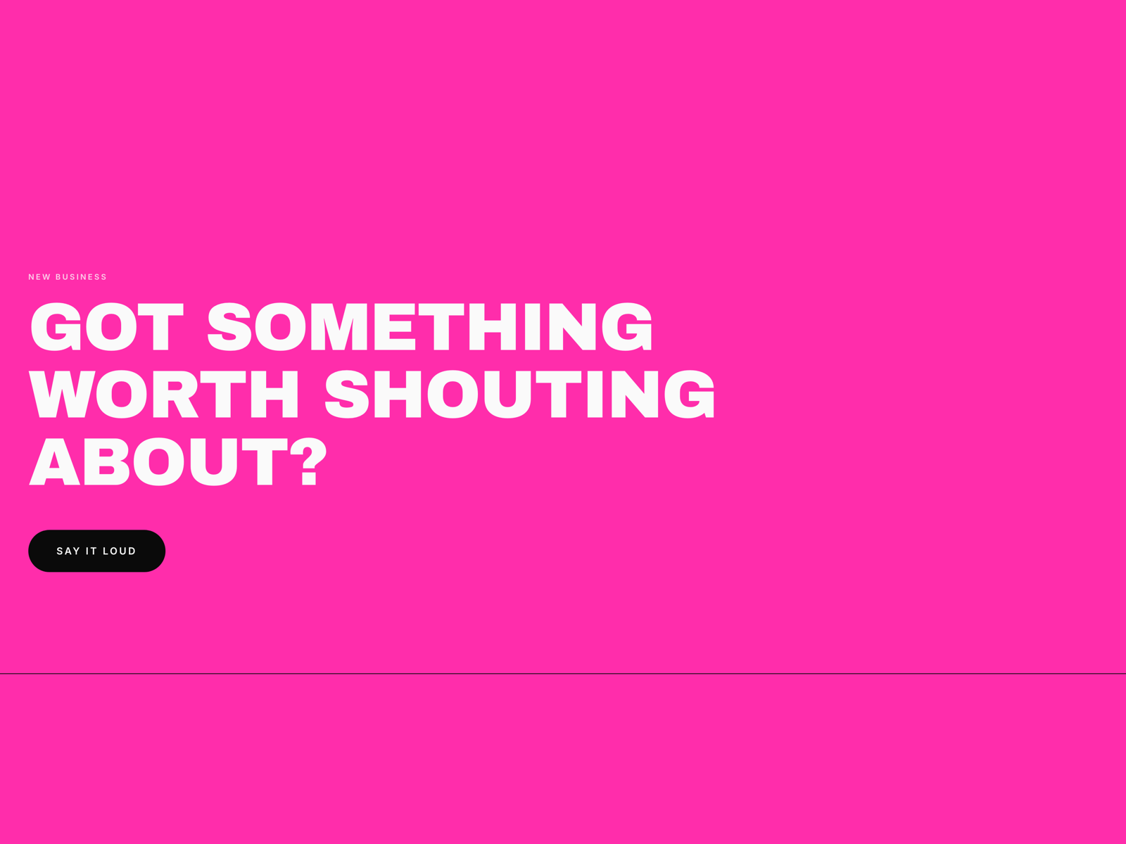 Say it loud — CTA