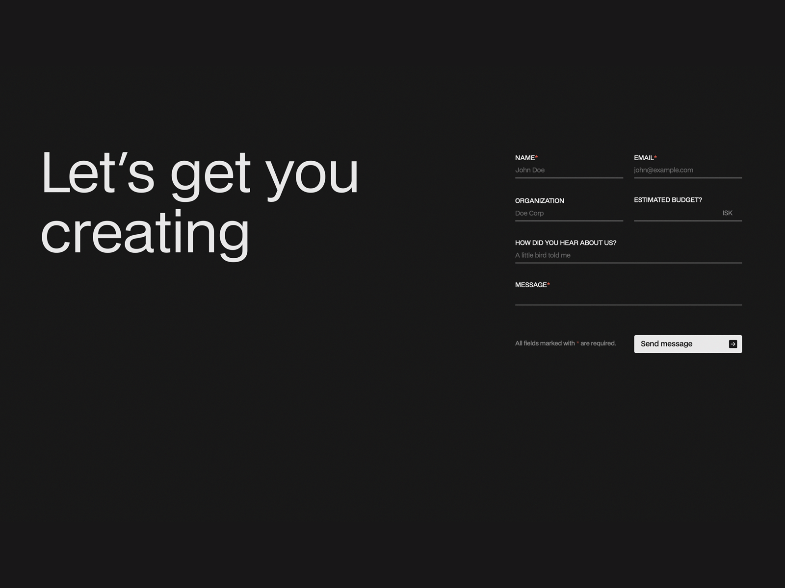 Contact Page