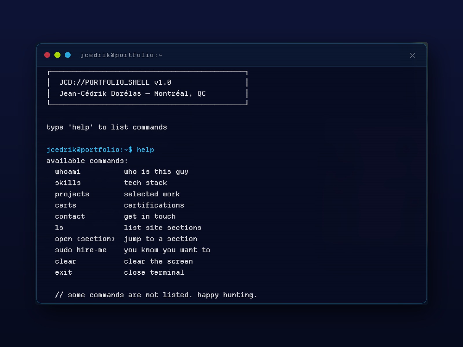 Hidden terminal with matrix and party easter...