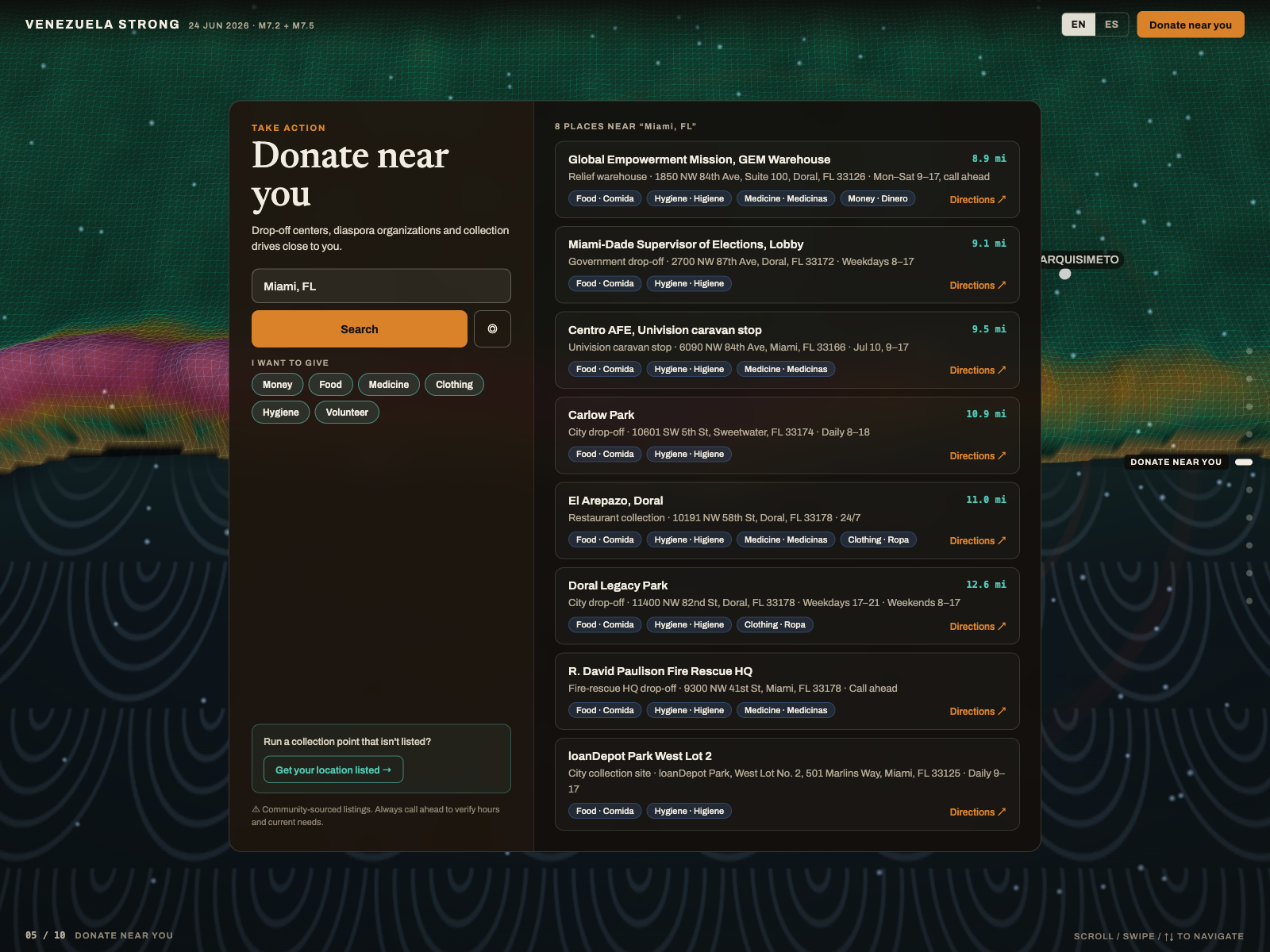 From awareness to action: a verified drop-off finder for the diaspora