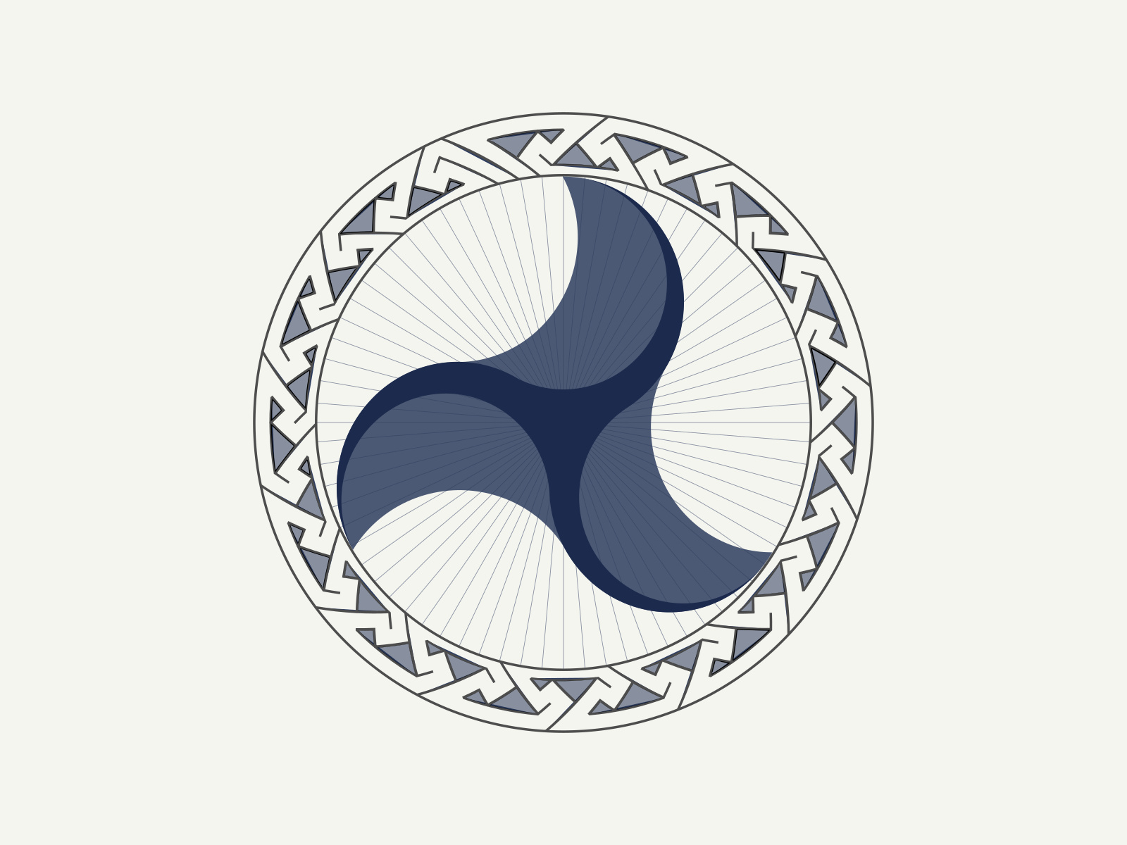 Drawn with compass and straightedge