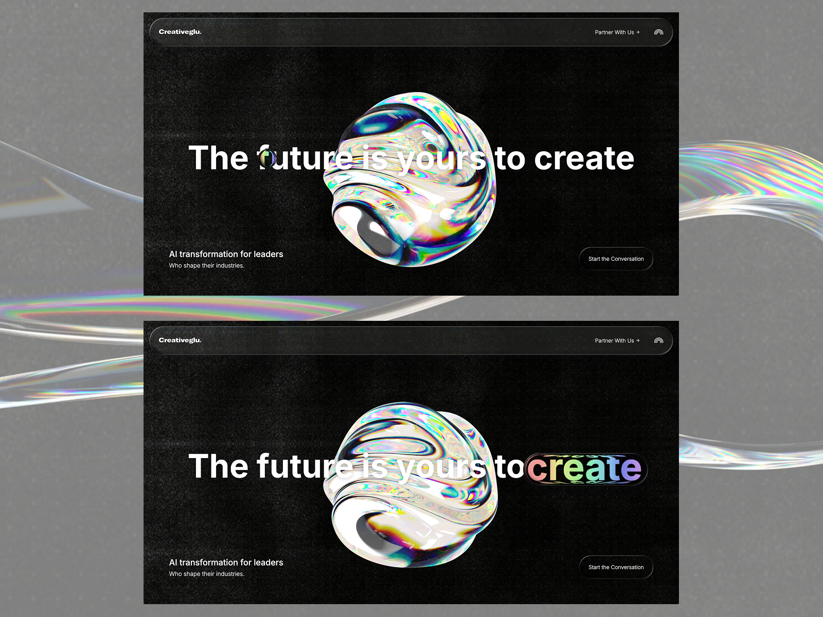 Dynamic Glass Lens Interaction