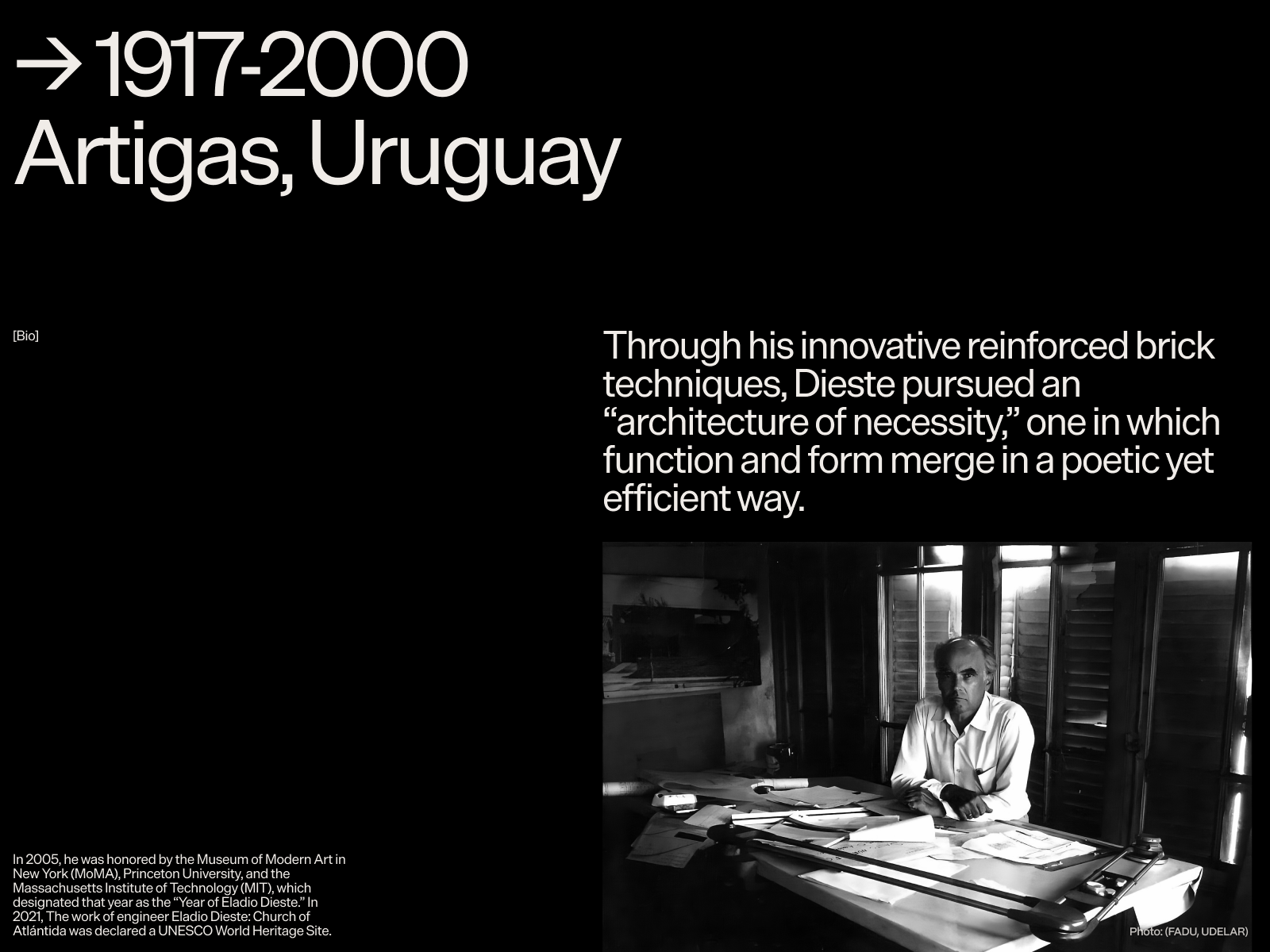 Biography page