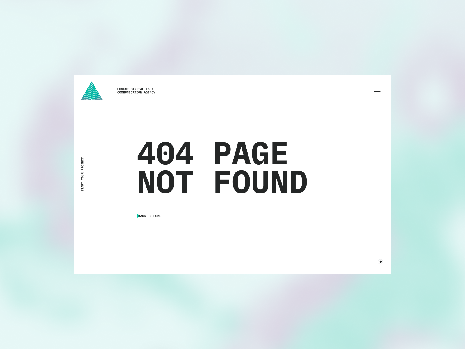 Bold Typographic 404 Page