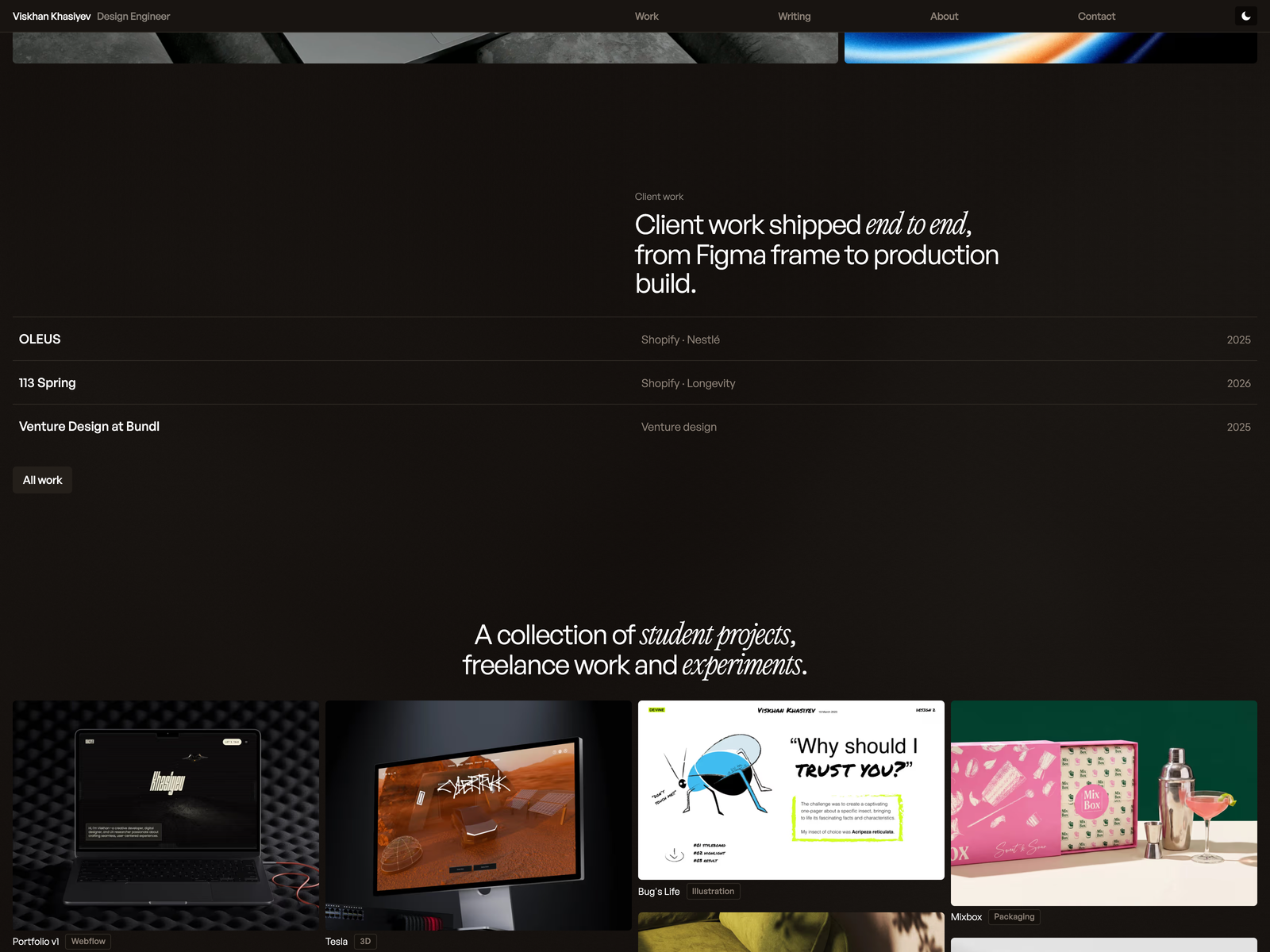 Client index and the makers wall