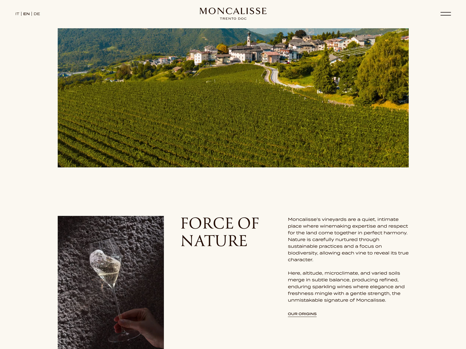 Moncalisse - Homepage Hero