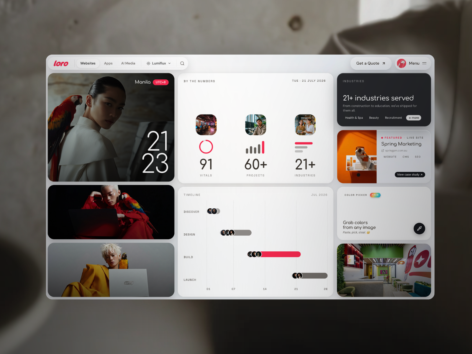 Multi-Mode Bento Dashboard