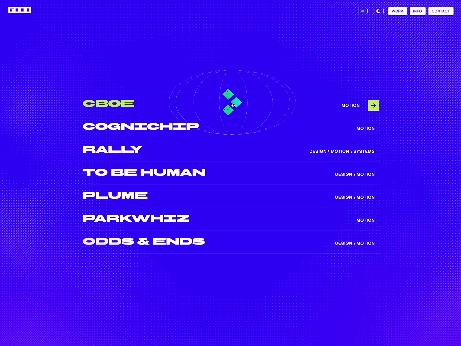 Work listing menu