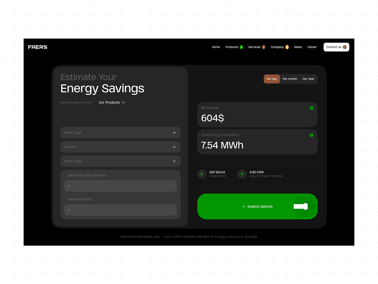 Energy Savings Calculator