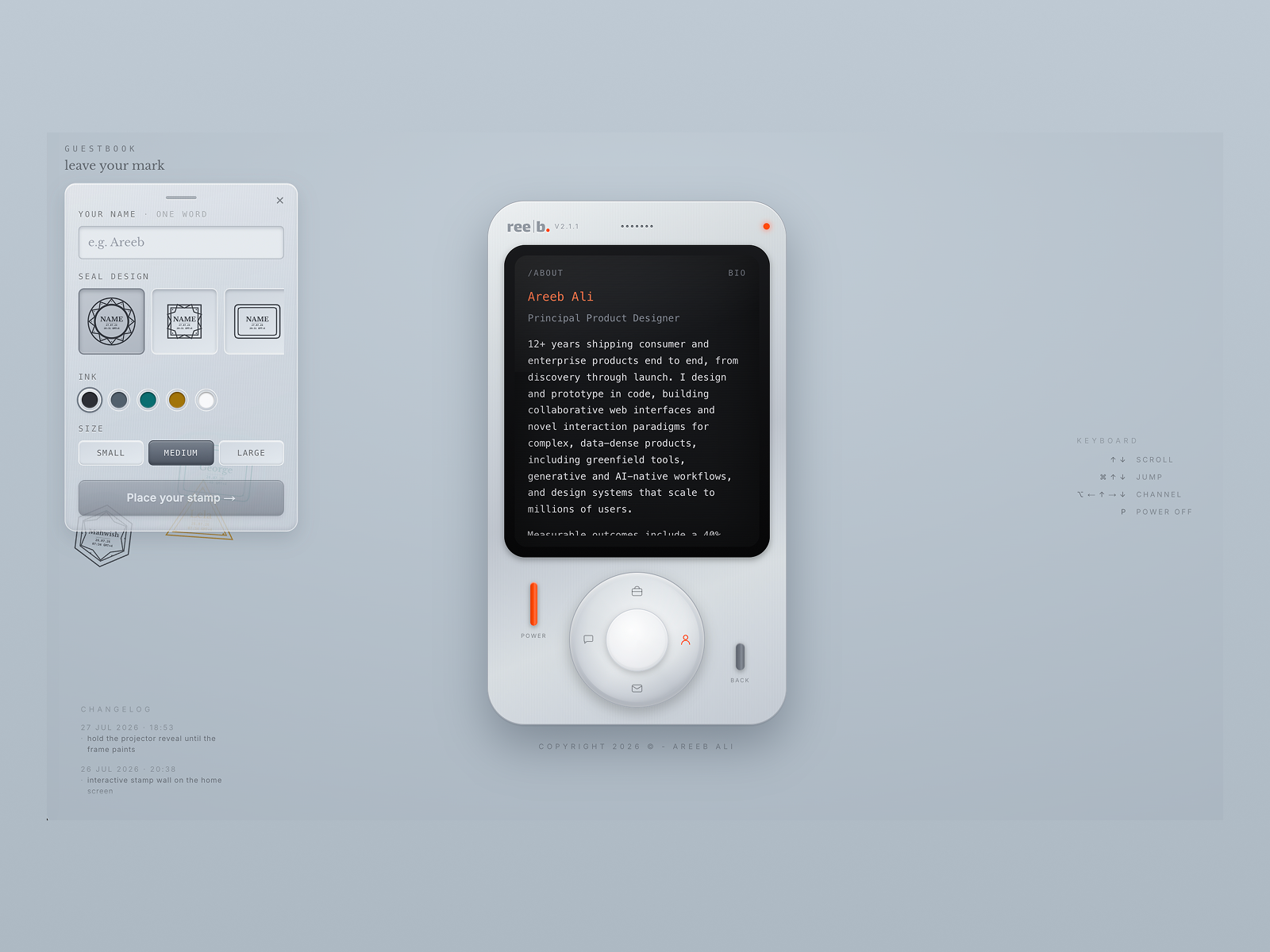 Project Detail, Stamp Wall and Chatroom Interface