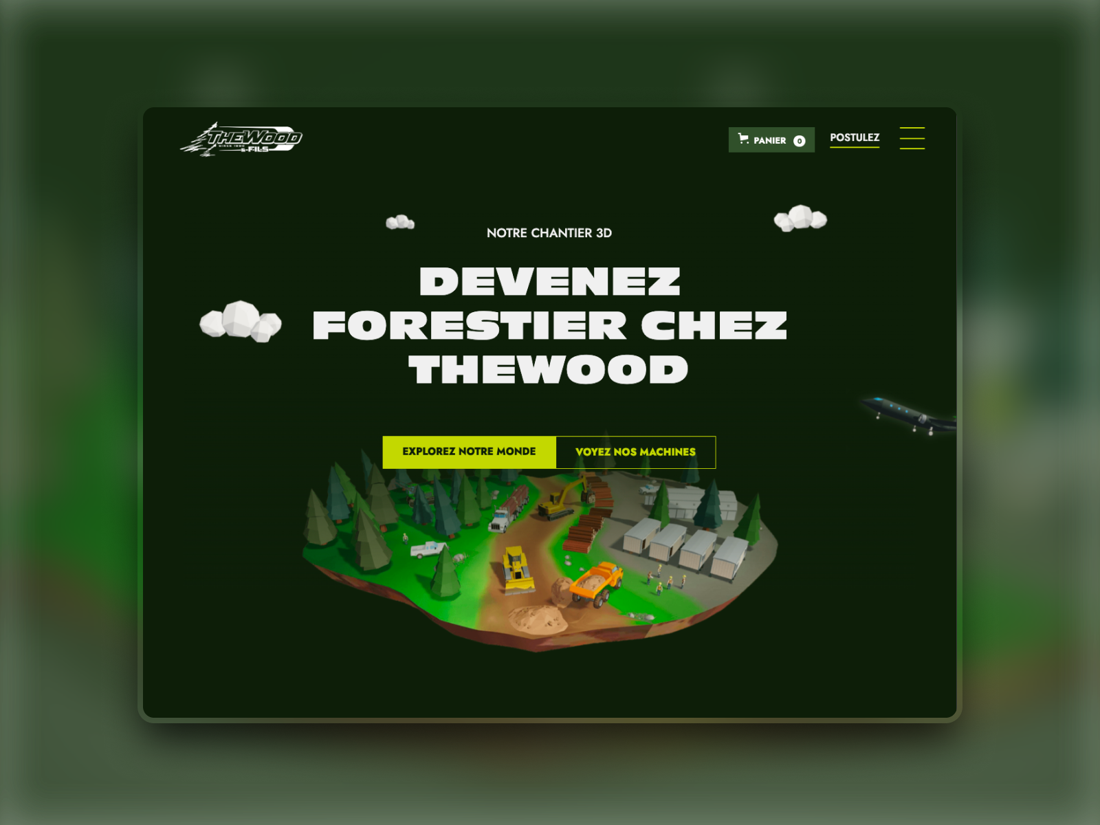 TheWood & Fils — Hero Section Variations