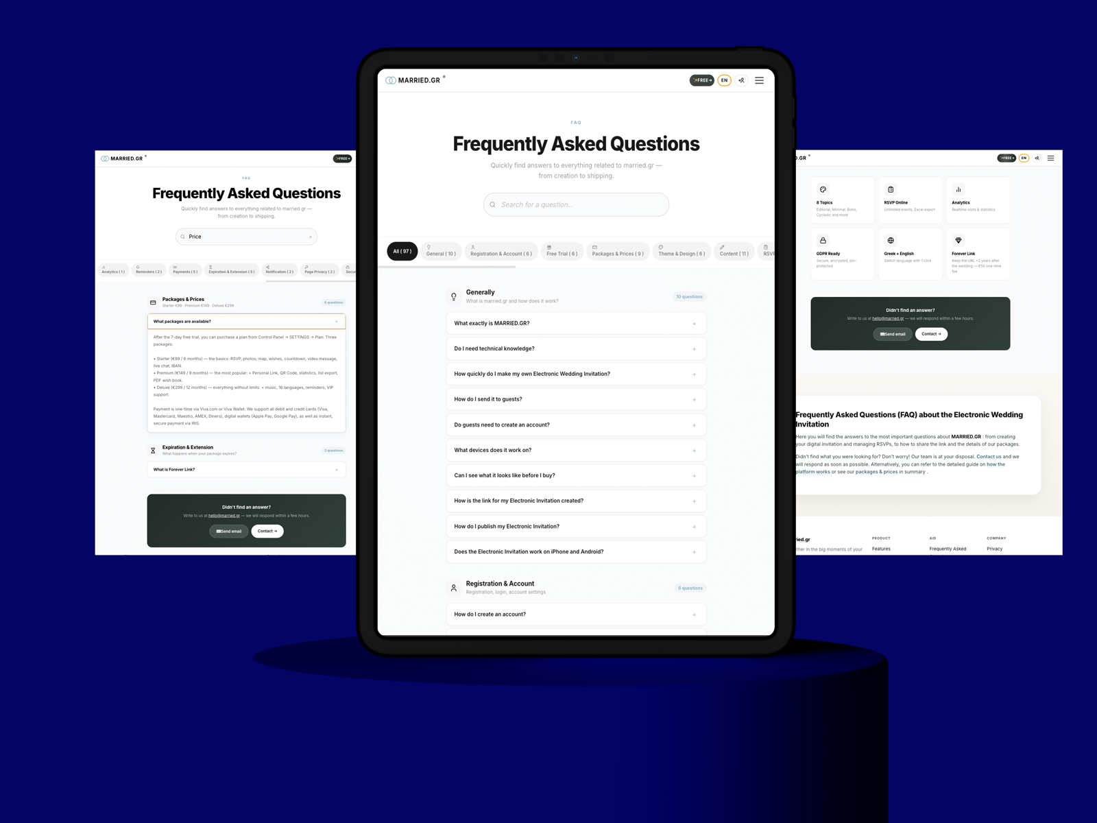 Interactive FAQ & Help Center UI