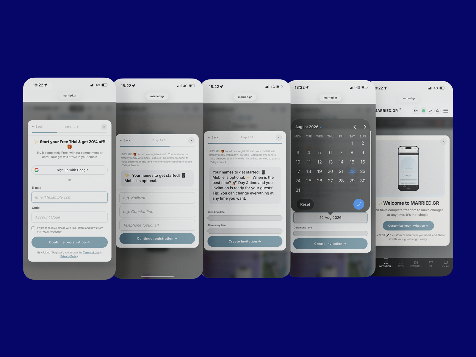 Mobile Login & Registration Flow