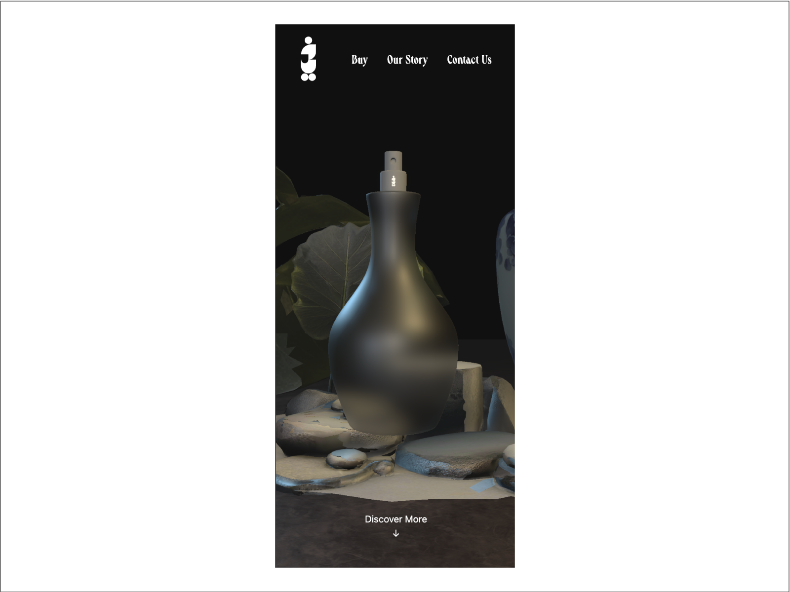 This section showcases skincare products as interactive 3D models, allowing users to explore each product from every angle through smooth and immersive interactions.