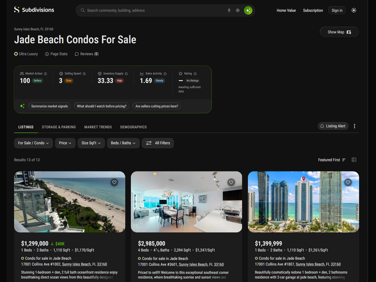 Instant Market Signals