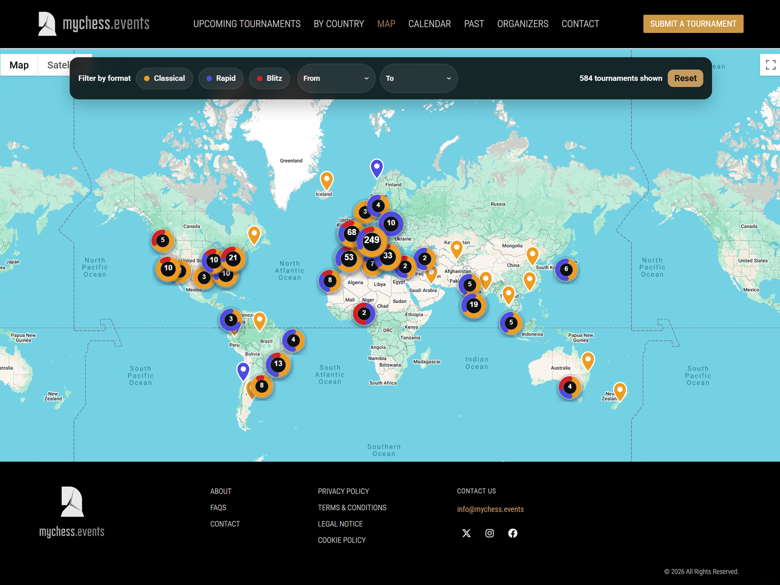 Interactive Chess Tournament Map