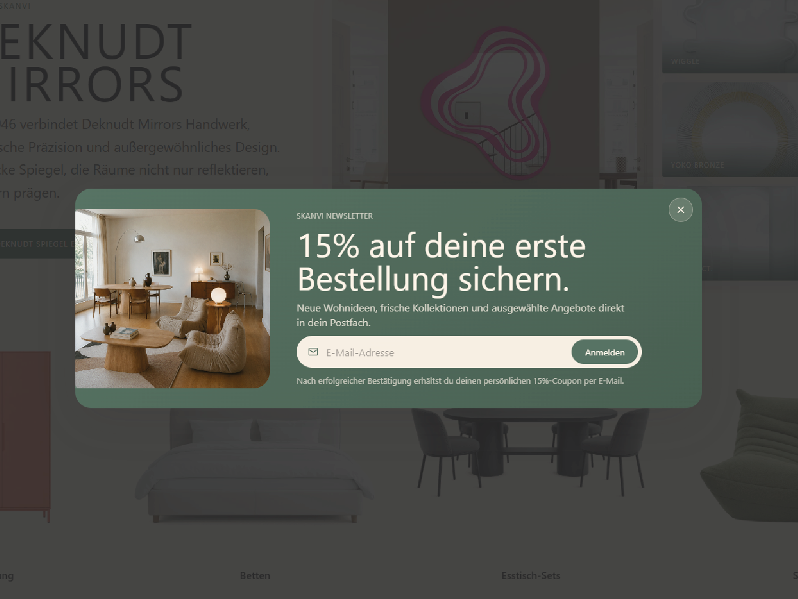 First-Order Newsletter Experience