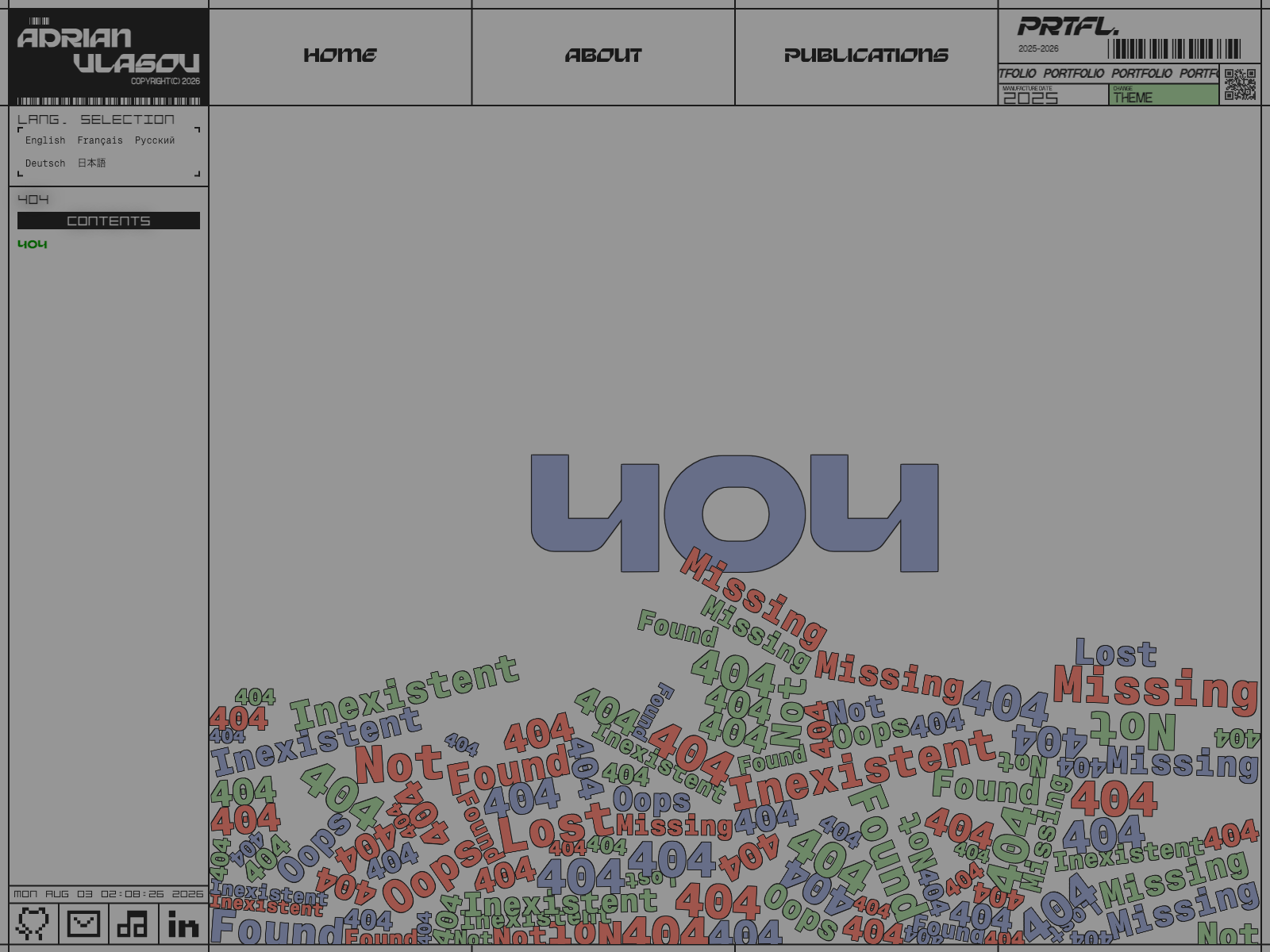 Interactive Physics-Based 404 Page