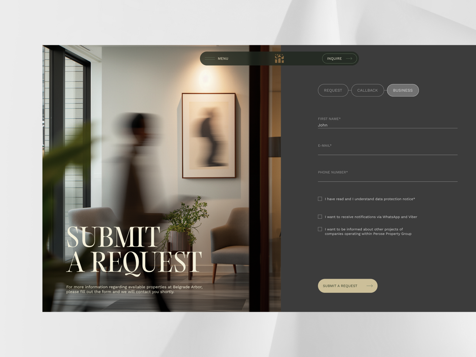 Contact page