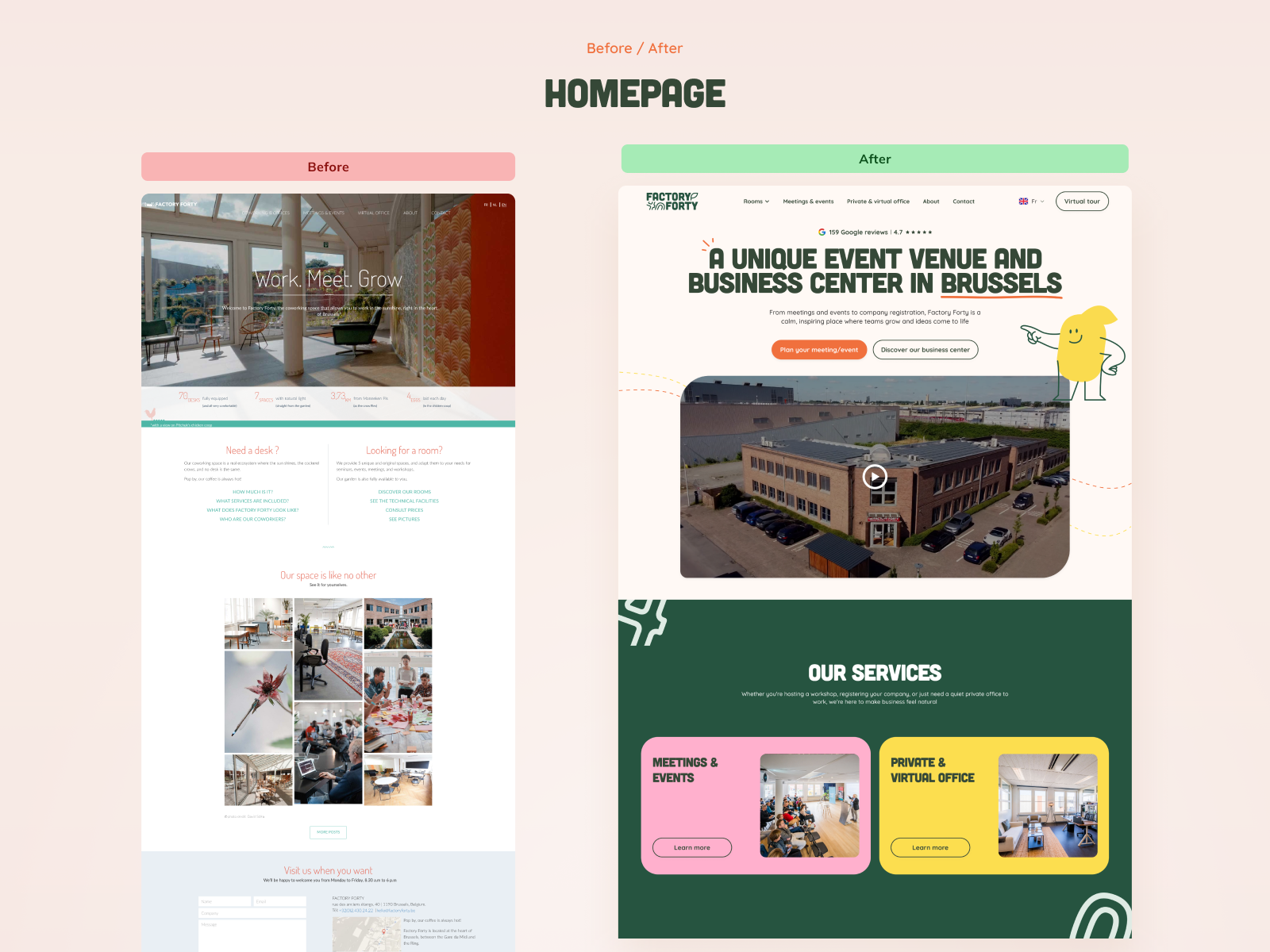 Before/after + mobile