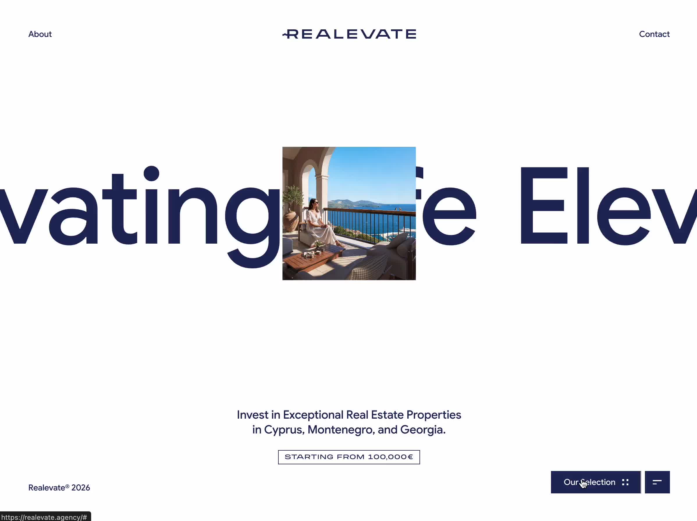 Realevate - Page Transition Between Selection Cards