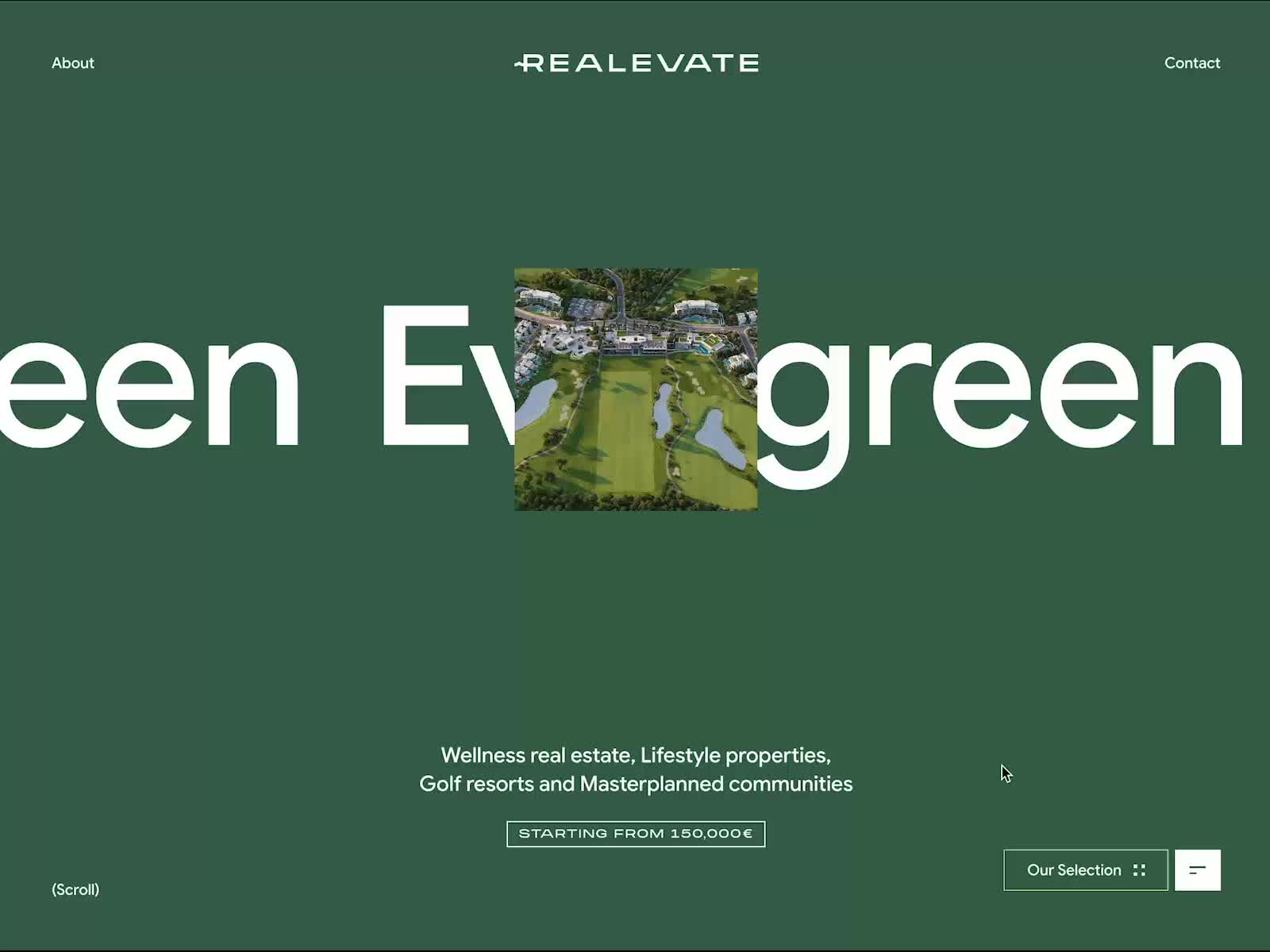 Realevate - Selection Page Scroliing