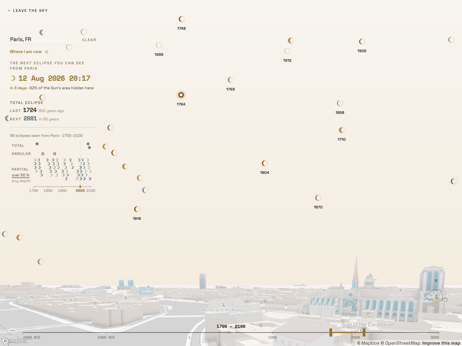 City Sky: the eclipse from inside a city