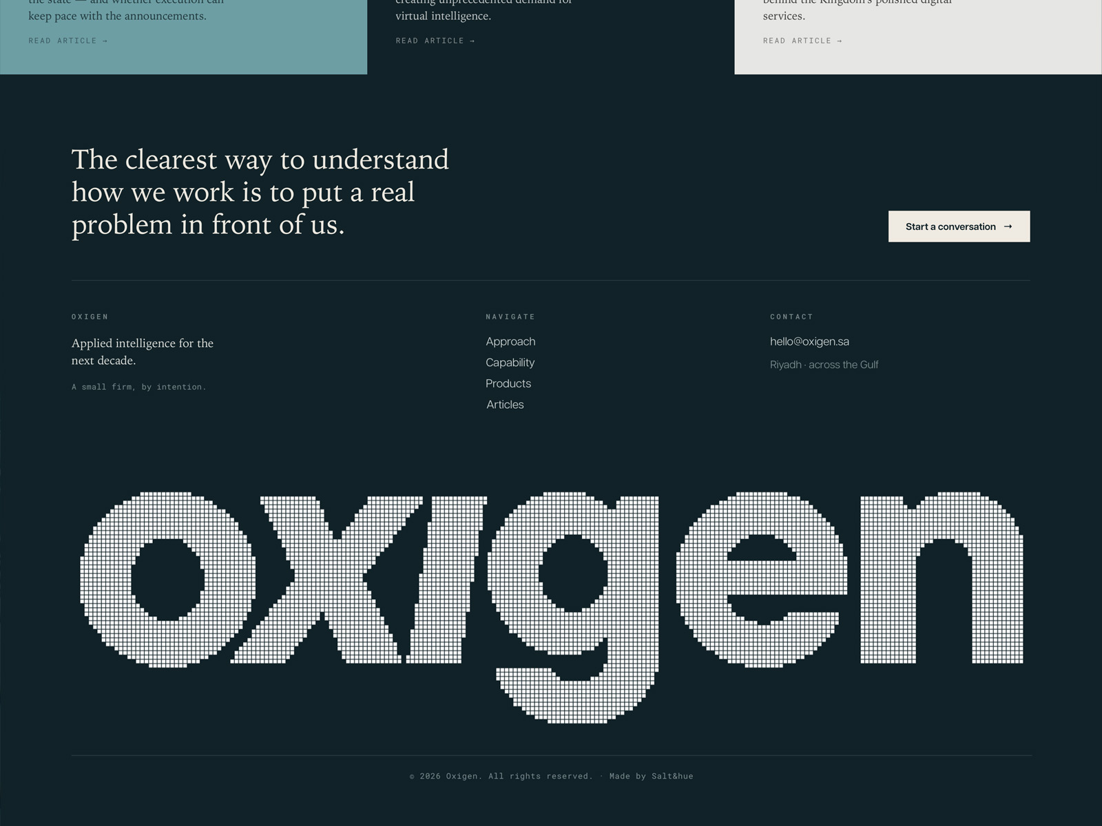 Pixelated Footer
