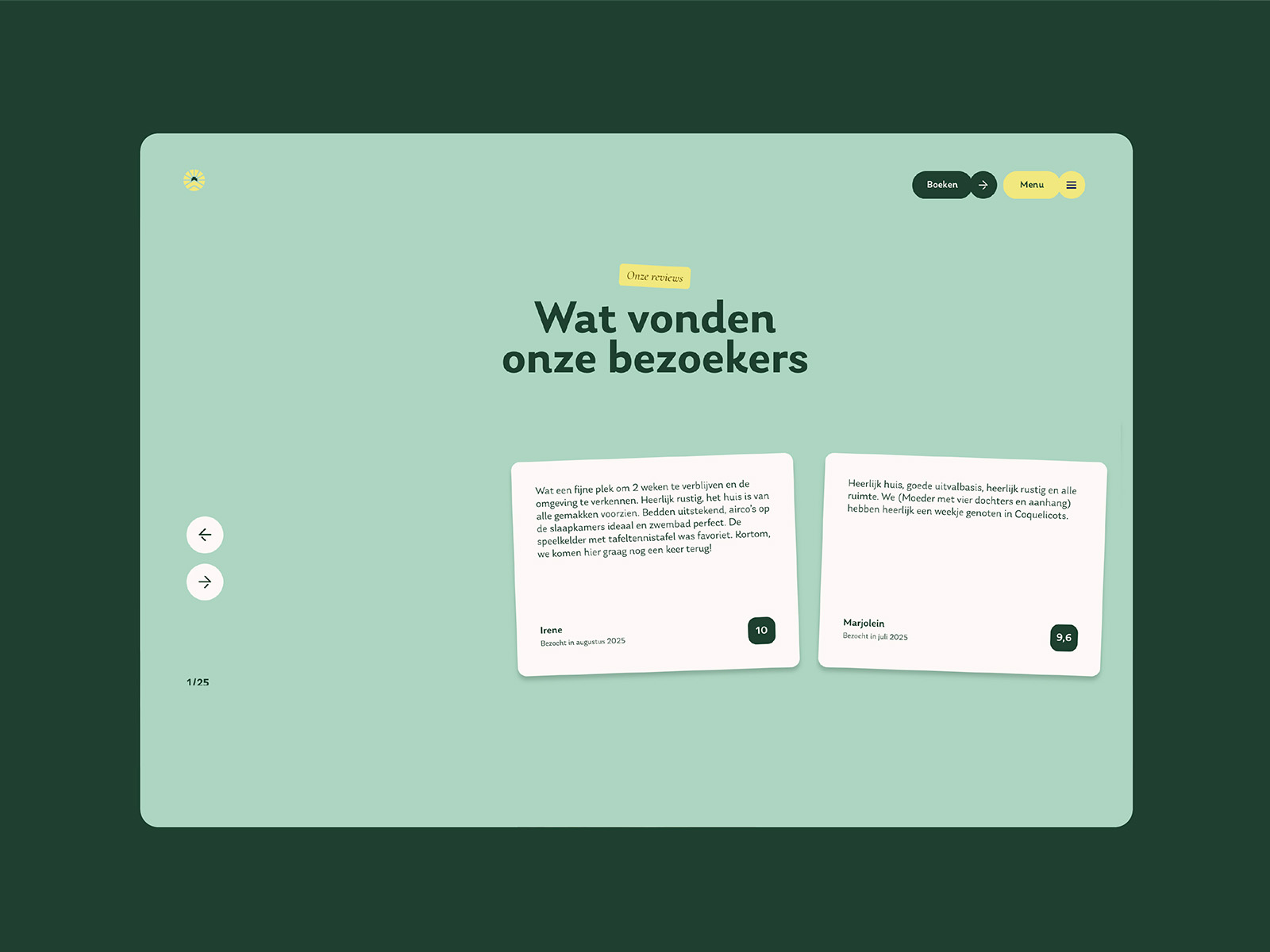 Review slider