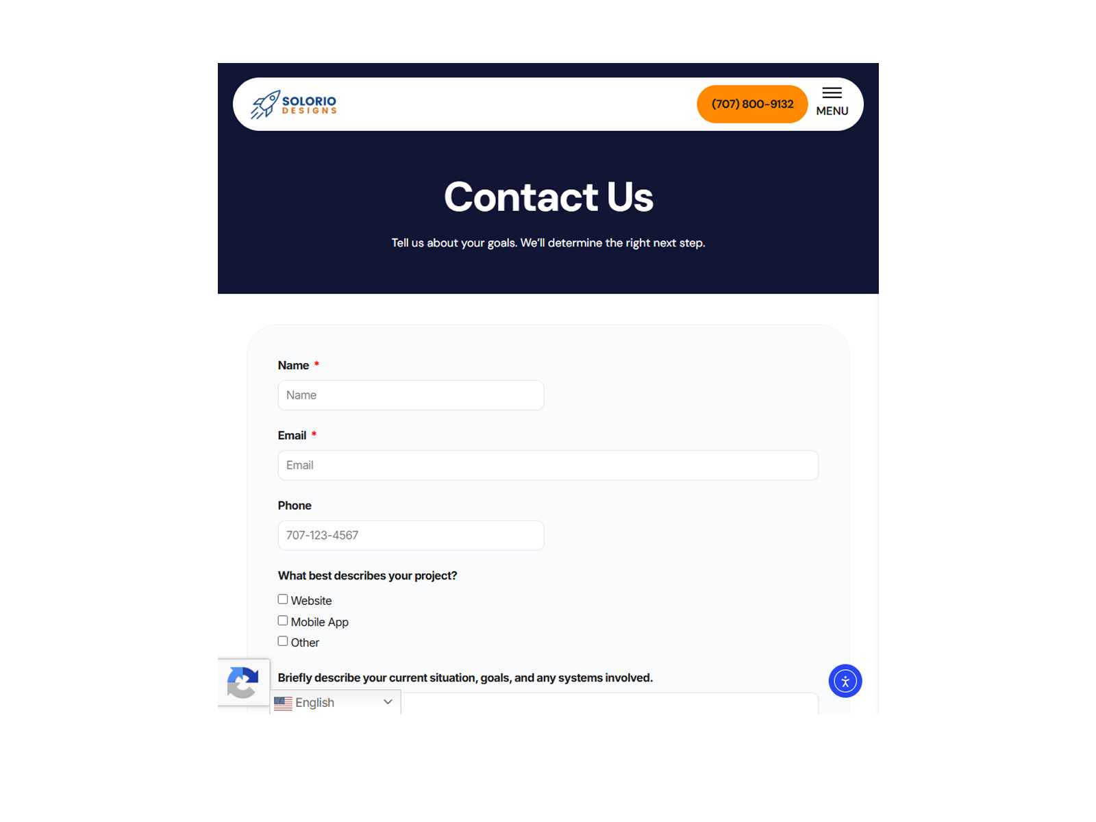 Contact page