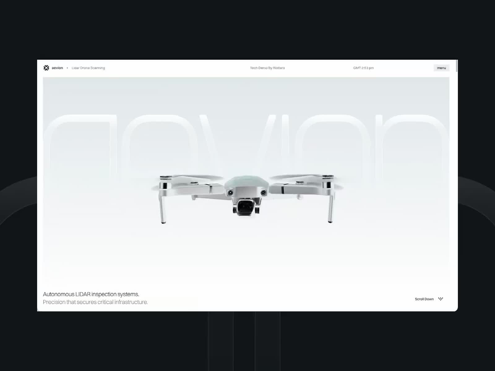 Lidar Drone Scanning - Website Scroll