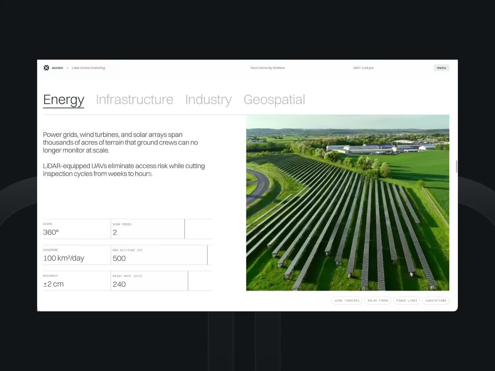 Lidar Drone Scanning - Content Switcher