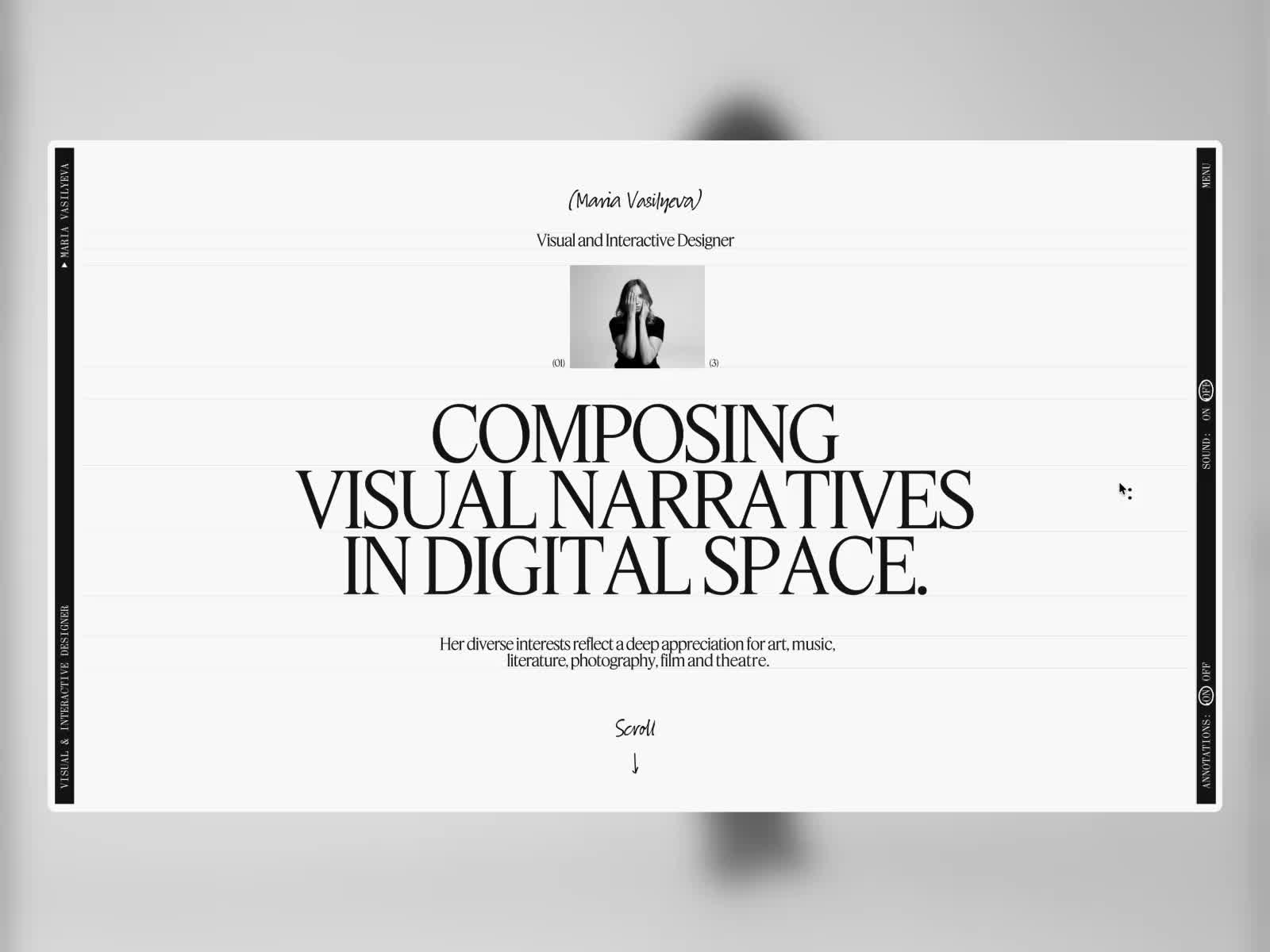 Maria Vasilyeva Portfolio - About - Scroll Animation