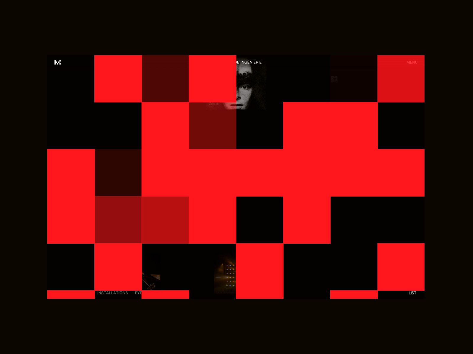 Pixel page transition