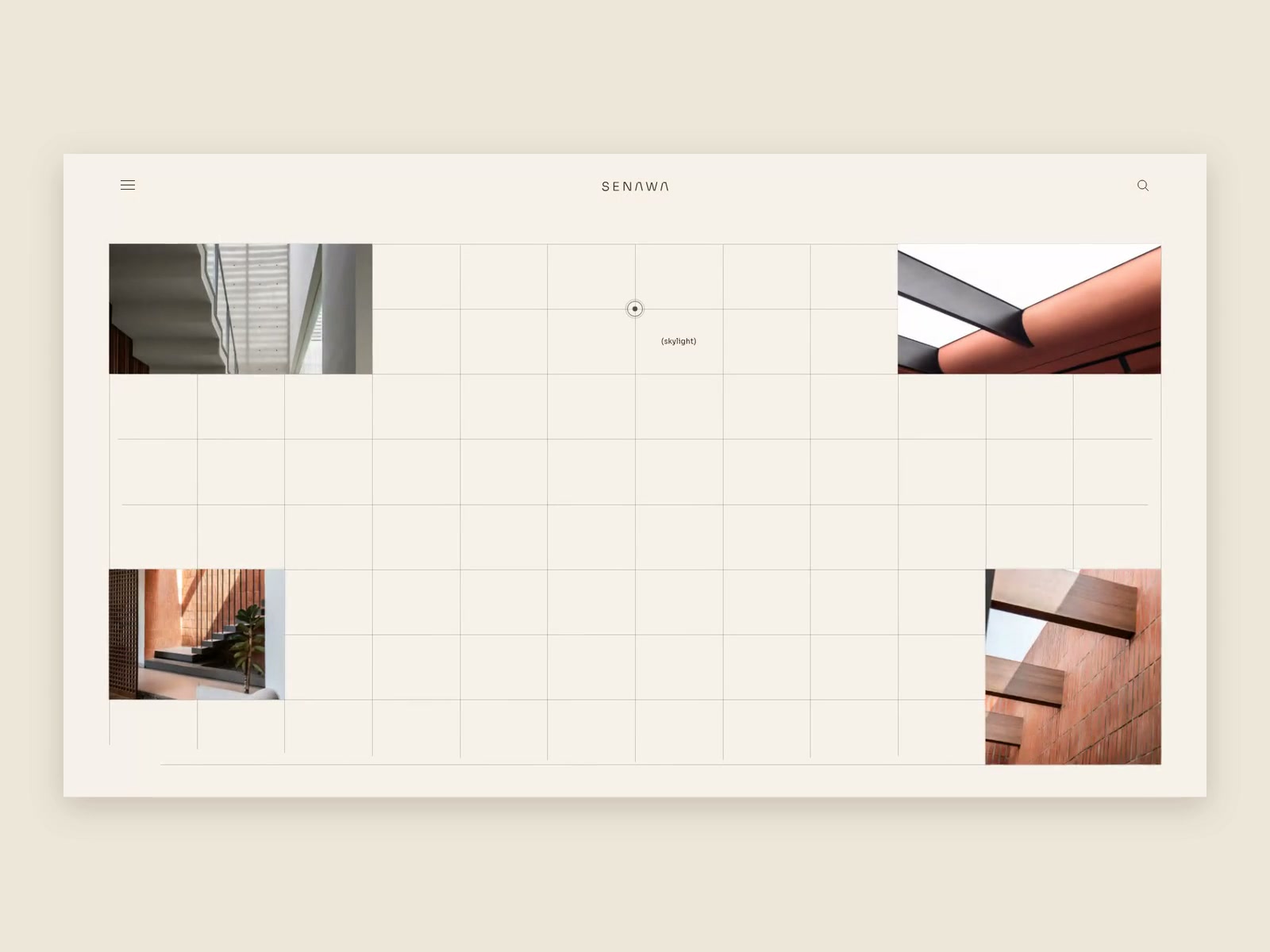 Self-filling grid animation