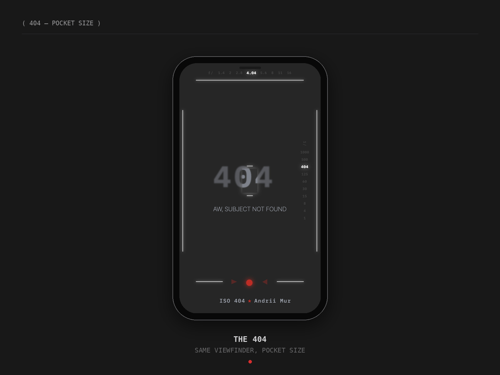 404 — Working Viewfinder