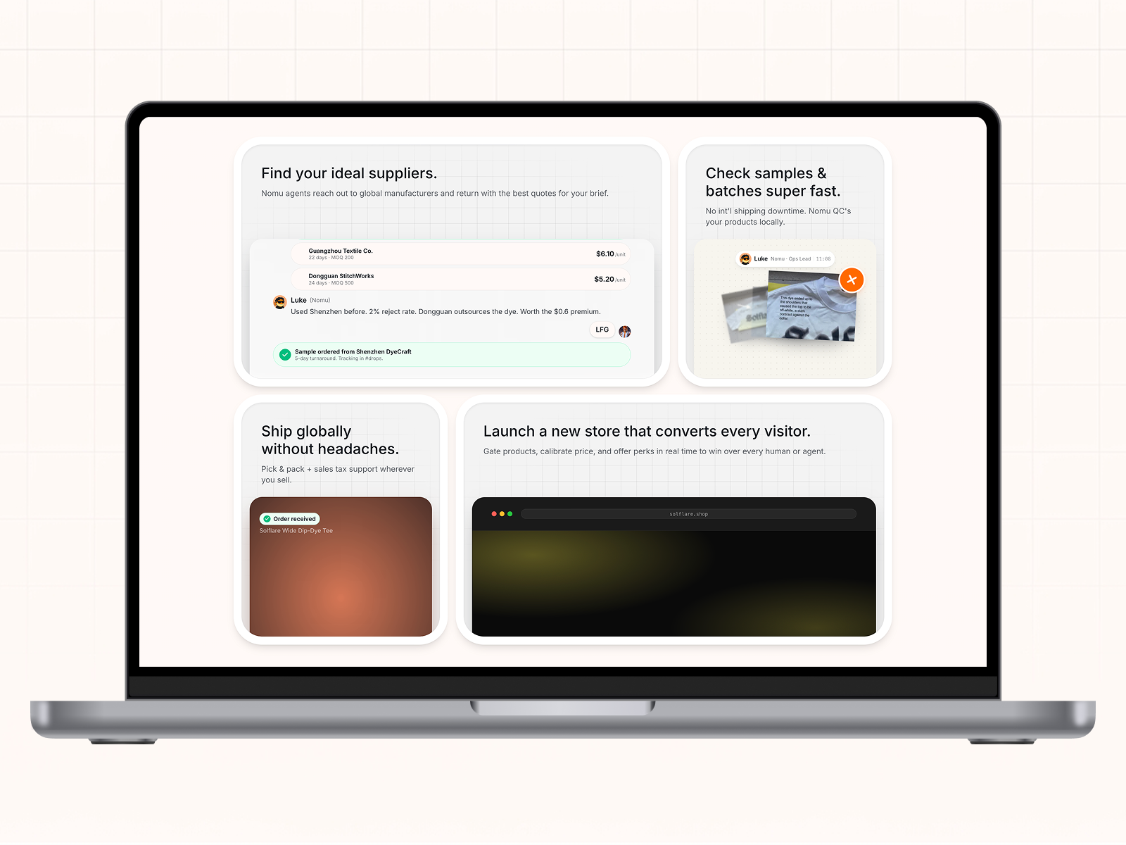 Animated Cards - "See what you can run on Nomu"
