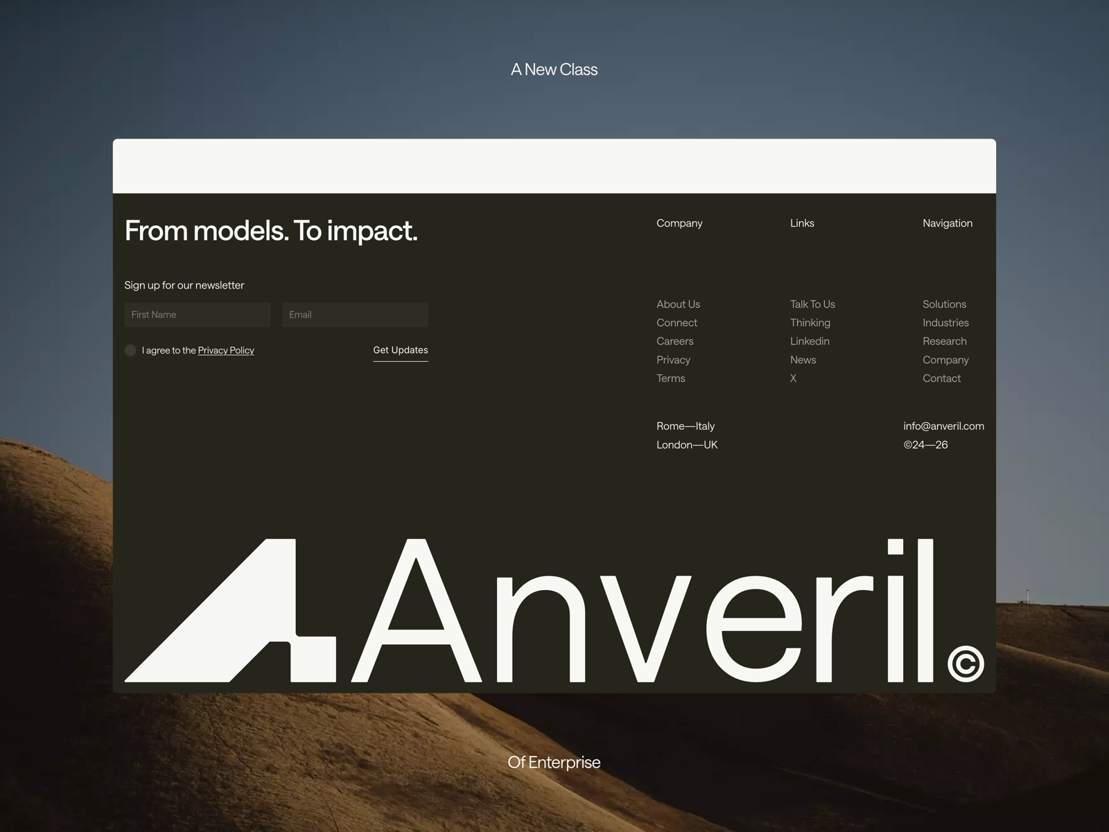 Anveril — Footer