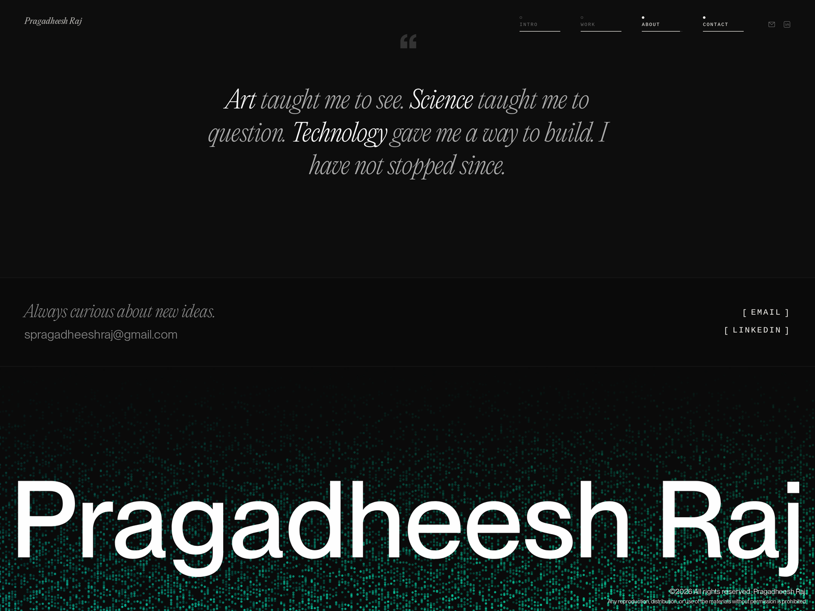 Footer Hover WebGL Particles