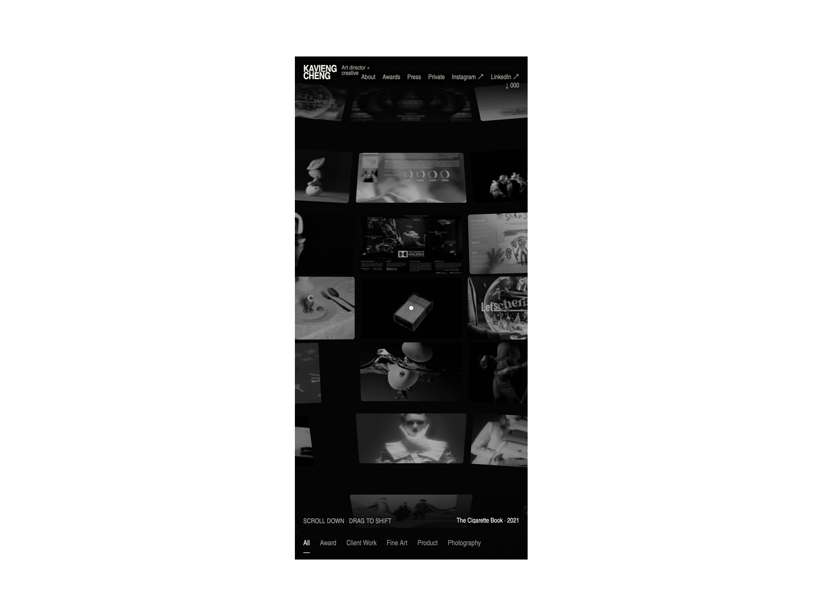 The archive wall on mobile