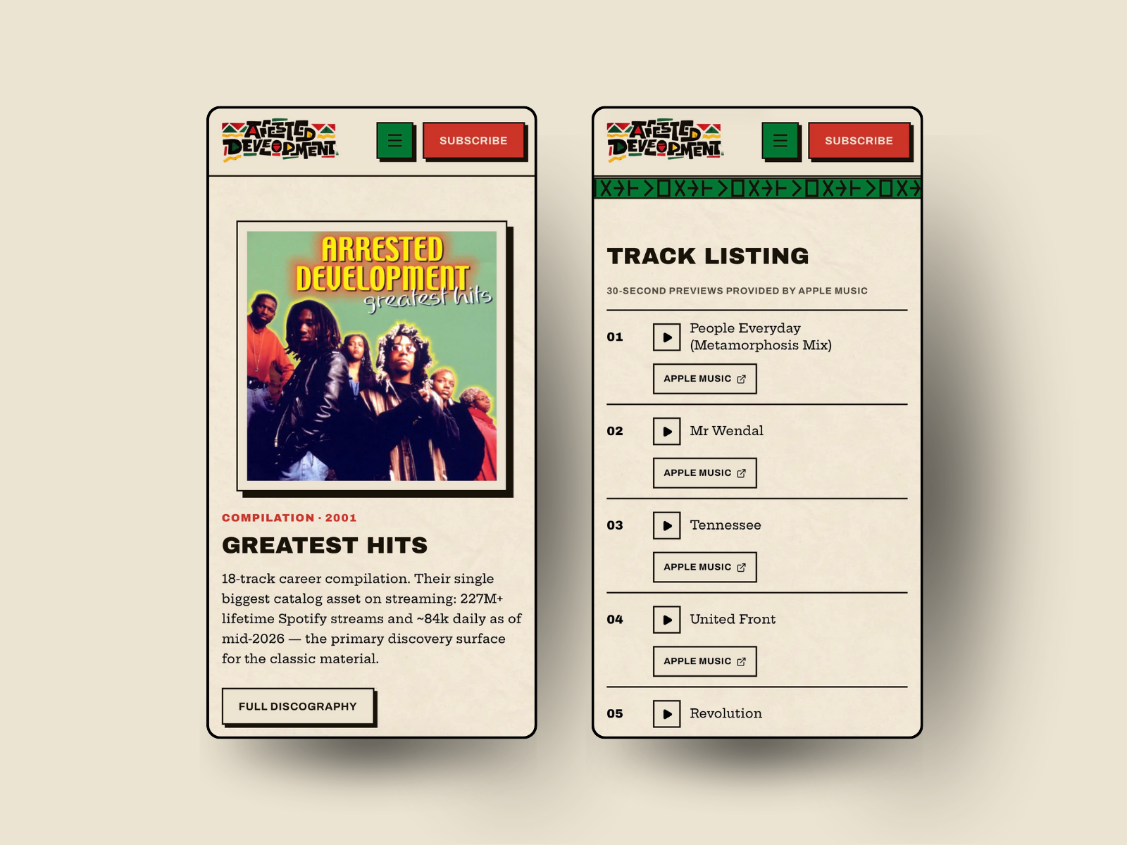 Inline Music Previews